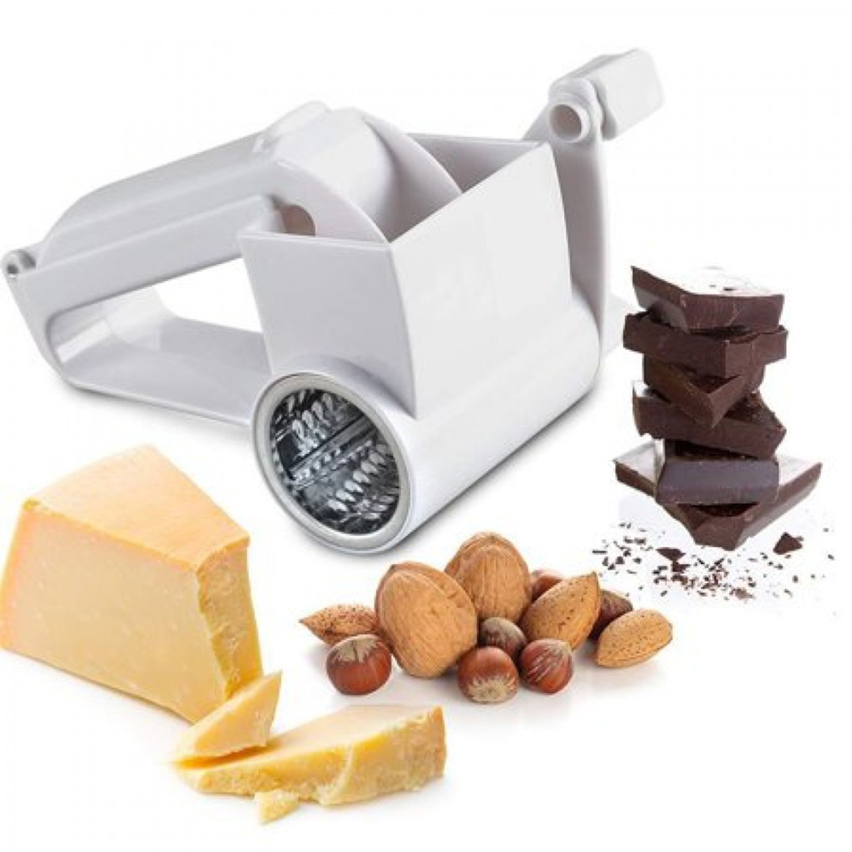 Rallador de queso giratorio manual Rallador de queso rotativo, rallador de  queso rotativo con balde de acero inoxidable, utilizado para moler queso