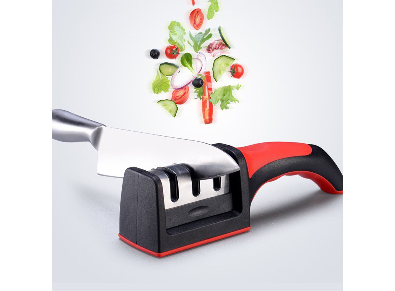 Afilador de cuchillos de cocina de 3 etapas, herramienta profesional de  afilado de cuchillos que ayuda a reparar, restaurar y pulir cuchillas